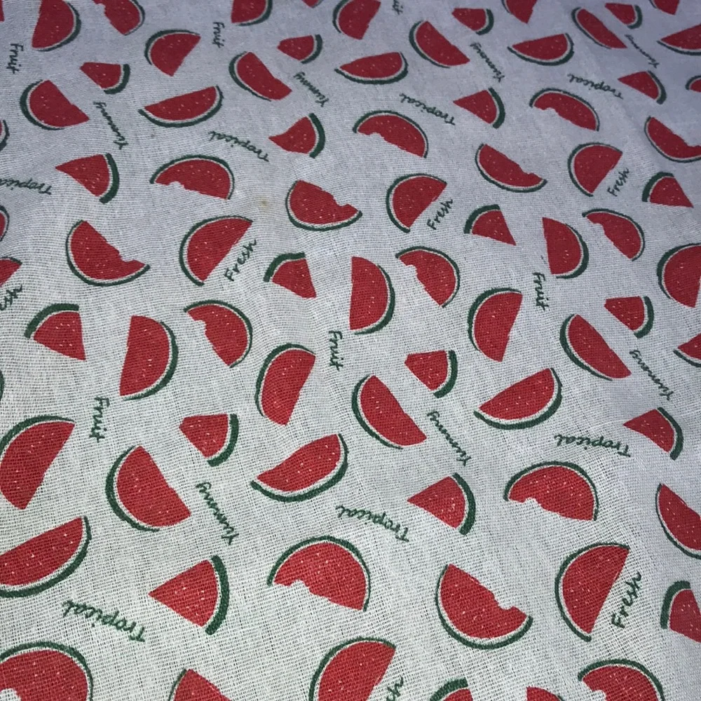 Watermelon Print Tablecloth- White and Pink